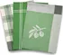 Utěrka Home Elements Utěrky z egyptské bavlny 50 x 70 cm zelené listy 3 ks