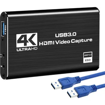 Video kabel Adaptér / nahrávací / střihová karta - USB-A 3.0 / HDMI / 2x jack - výstup 1080p / 60Fps - průchozí HDMI
