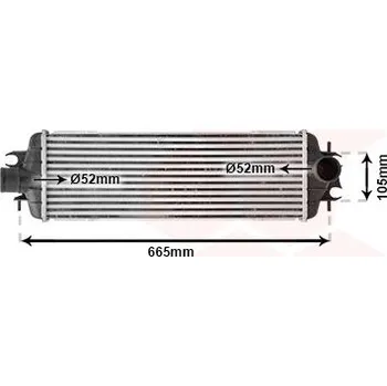 Chladič motoru Chladič turba VAN WEZEL 43004358