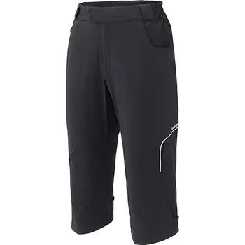 SHIMANO Touring 3/4 kalhoty, černá, XXL