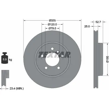 Brzdový kotouč Brzdový kotouč TEXTAR 92106905