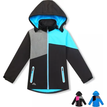 Dívčí bunda KUGO DÍVČÍ/CHLAPECKÁ BUNDA SOFTSHELLOVÁ "PACE" Barva: černá/růžová, Velikost: 164