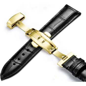 Řemínek na hodinky Amparo Miranda® Řemínek na hodinky PD235 black/gold, Šířka řemínku 20 mm