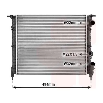 Chladič motoru Chladič, chlazení motoru VAN WEZEL 43002043