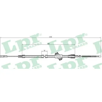 Lanko parkovací brzdy Tažné lanko, parkovací brzda, , 811609722A, 811609722B, 811609722D, 811609722E, LPR, C0046B