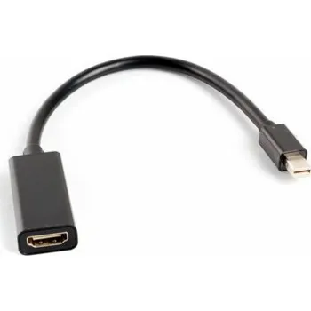 Počítač Lanberg AD-0005-BK LANBERG adaptér mini DisplayPort 1.2 na HDMI, M/F, kabel 20cm, černý