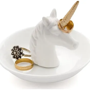 Šperk Balvi Miska na prstýnky Jednorožec 26102, porcelán, v.8,5 cm