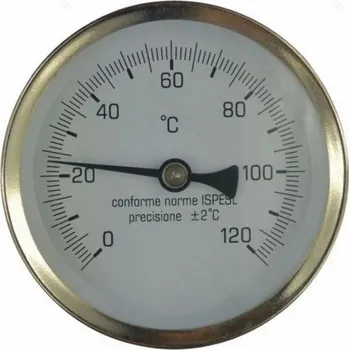 Teploměr bimetalový 0 - 120 °C, zadní vývod 1/2”