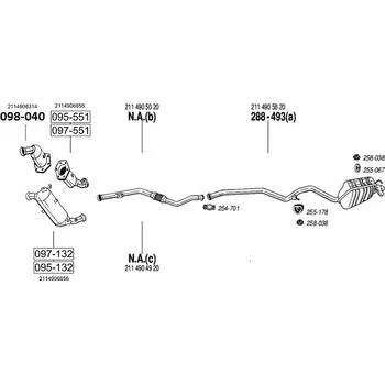 Filtr pevných částic filtr pevných čás. výroba AS Bosal 97-132A