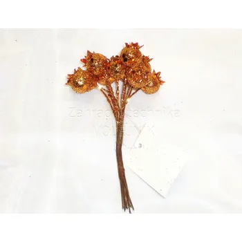 Dekorace - vánoční přízdoba - šípek třpytivý Barva: měděná