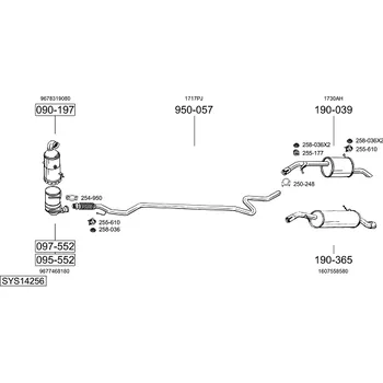 Filtr pevných částic filtr pevných čás. výroba AS Bosal 97-552A