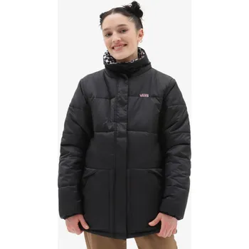 Dámské oblečení Bílo-černá dámská vzorovaná oboustranná prošívaná bunda VANS - Dámské Vans černá | bílá | šedá 2042261