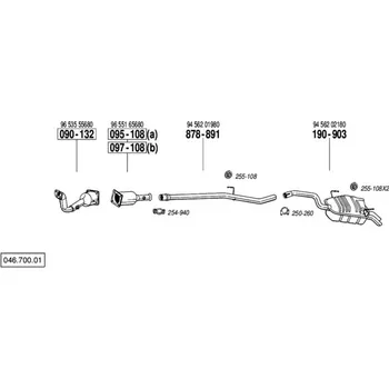 Filtr pevných částic filtr pevných čás. výroba AS Bosal 97-108A