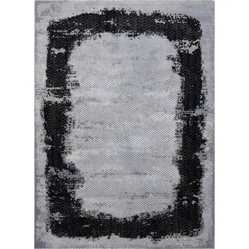 Koberec Kusový koberec Core A004 Frame black/light grey, 80x150, šedá, chodba / předsíň, Dywany Łuszczów - 1 rok na vrácení + DOPRAVA ZDARMA k Vám i zpět