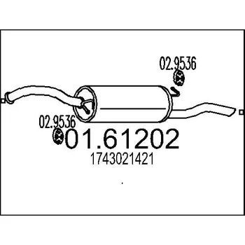 Autobaterie tłumik końc. YARIS VERSO 1.5 ..