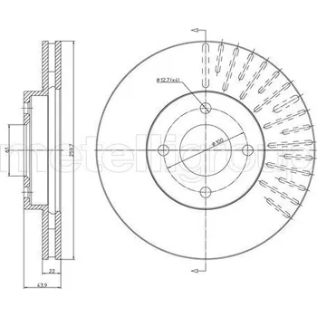 Brzdový kotouč Brzdový kotouč METELLI 23-1659C