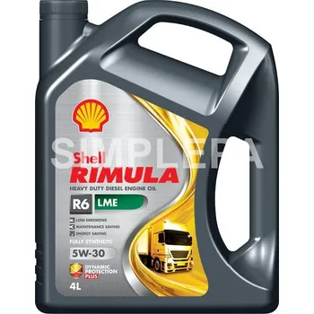 Autodíl plně syntetický „low SAPS“ olej Rimula R6 LME 5W-30 4L, , SHELL, 550044887