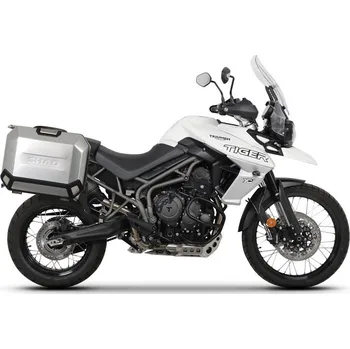 Zavazadlo na motocykl Kompletní sada bočních hliníkových kufrů SHAD TERRA 36L/47L, včetně montážní sady SHAD TRIUMPH Tiger 800