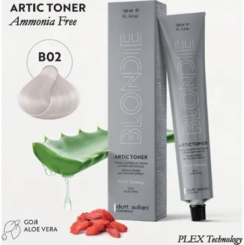 Barva na vlasy ARTIC TONER B02 - Tónovací krém pro potlačení žlutých odlesků