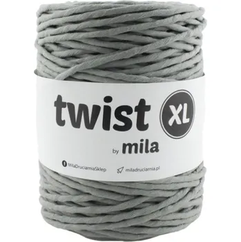 Příze MILA macramé šňůra TWIST XL 5mm Inox