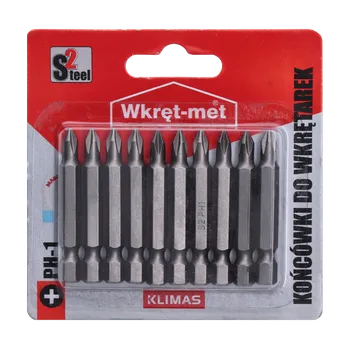Bit Klimas 10 dílny blister bitů PH1, délka 50mm