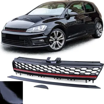 Tuning Lesklá černá sportovní maska chladiče bez loga pro . VW Golf 7 12-17