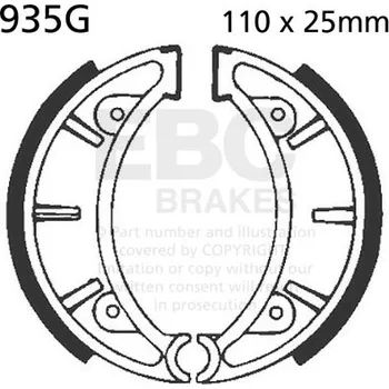 Brzdová čelist EBC Brzdové čelisti Grooved 935G