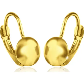 Náušnice GEMMAX Klasické zlaté náušnice na klapku Pecky – zlatý šperk ryzosti 585/1000 v Dárkovém balení s Certifikátem GLEYN-29141