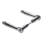 KOVIAN, s.r.o. Klika 130x60mm, průměr osazení na štítek ø 18mm, bílý zinek, pár