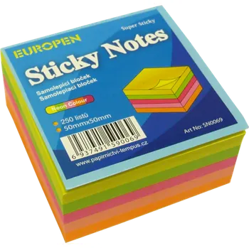 Samolepicí bloček Notes - 50 x 50 mm - neonové barvy
