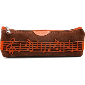 Penál/taštička PARTITURA, semišová kůže Barva: Hnědá