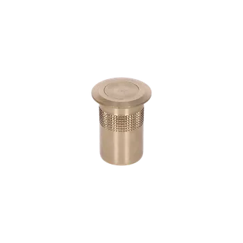 Nábytkové kování COMBI ARIALDO Mosazná západka k zástrčím, vnitřní ø 14 mm, vnější ø 18 mm, délka 30 mm, s pružinkou, hloubka zapuštění 20 mm