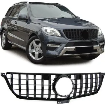 Tuning Černá lesklá maska chladiče pro . Mercedes ML W166 11-15