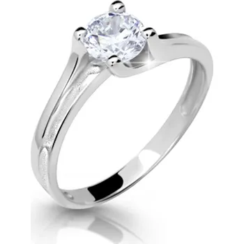 Prsten Cutie Jewellery DLR253010xl2 Zásnubní prsten z bílého zlata s velkým zirkonem model 2530 vel. 55 – zlatý šperk ryzosti 585/1000 v Dárkovém balení s Certifikátem GLRWB-55-25501