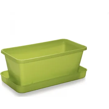 Truhlík Plastkon Malý truhlík s podmiskou 20 cm jablečná zelená