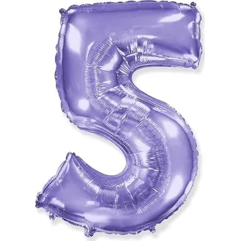 Balón foliový číslice fialová - lila 102 cm - 5