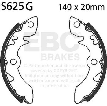 Brzdová čelist EBC Brzdové čelisti Grooved S625G