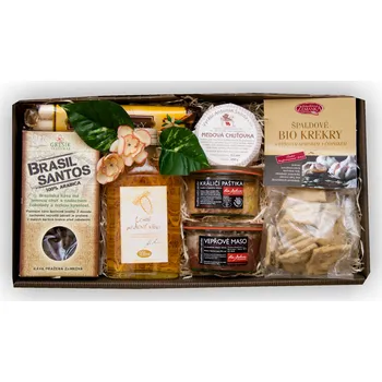 Dárkový potravinový koš Český koš Tradiční dárková krabička