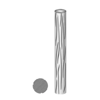 Příslušenství pro plot KOVIAN, s.r.o. Tyč kruhová plná 16-20mm, čierna, zdobená-vzor réva 1100mm,