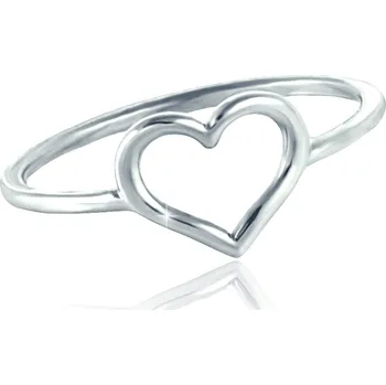 Prsten GEMMAX GLRWNxx2170 Zlatý dámský prsten Srdíčko - bílé zlato vel.&nbsp;52 – zlatý šperk ryzosti 585/1000 v Dárkovém balení s Certifikátem GLRWN-52-21701