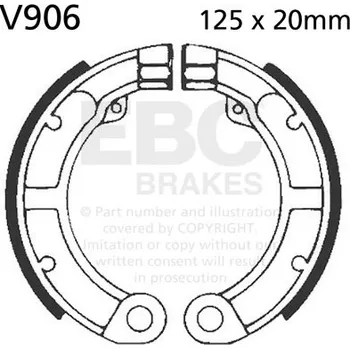 Brzdová čelist EBC Brzdové čelisti Organic V906
