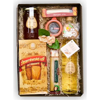 Dárkový potravinový koš Český koš Sladká dárková krabice