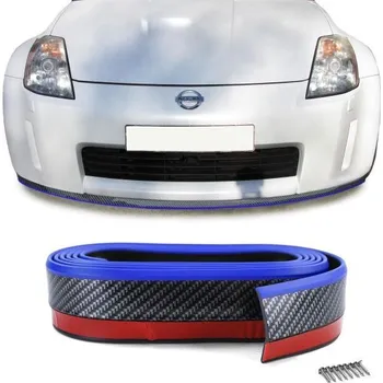 Tuning Přední spoiler lip Univerzální flexibilní 2,5mx5cm carbon modré