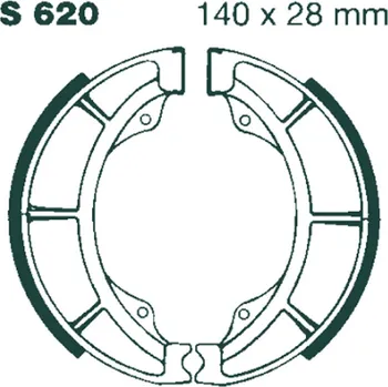 Brzda pro motocykl EBC Brzdové čelisti Grooved S620G