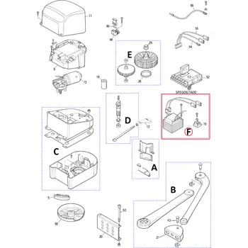 Pohon brány NICE SPEG067A00 set trafa pre POP