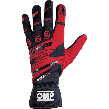Rukavice rukavice omp ks-3 (VNITŘNÍ ŠITÍ) černo / červená