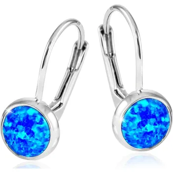 Náušnice GEMMAX GLEWO-31741 Modrý opál