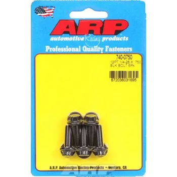 Šroub 1/4 "- 28 x .750 12pt černý oxid šrouby" (5ks)