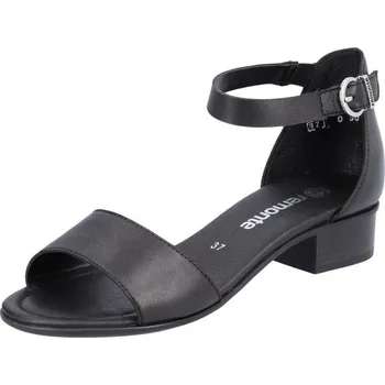 Dámská móda Černé kožené sandály Remonte, D0P50-00 43