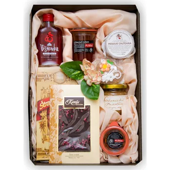 Dárkový potravinový koš Český koš Sladká luxusní krabice
